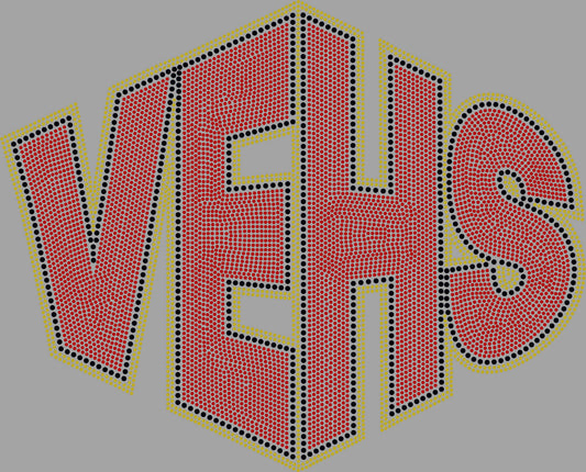 VEHS Victoria East High School Spangle Transfer 3 colors
