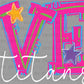Personalized Letters and Mascot Neon Mascot Ready to Press Transfer DTF Transfer
