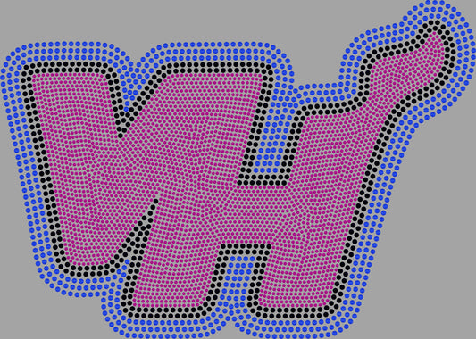 VH 3 Color Approximately 11" wide Spangle Transfer