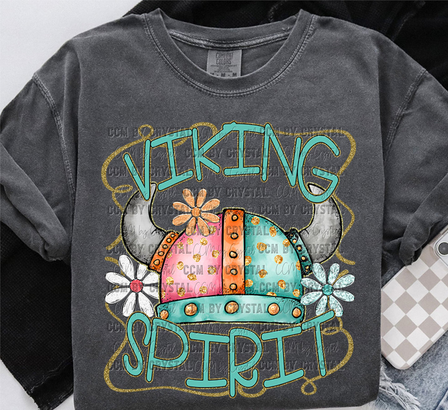 Viking Spirit Cartoon Mascot Ready to Press Transfer DTF Transfer Sublimation Transfer