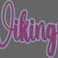 Vikings Cursive 11" Wide 2- Color Spangle Ready to Press Spangle Transfer Sparkle Bling