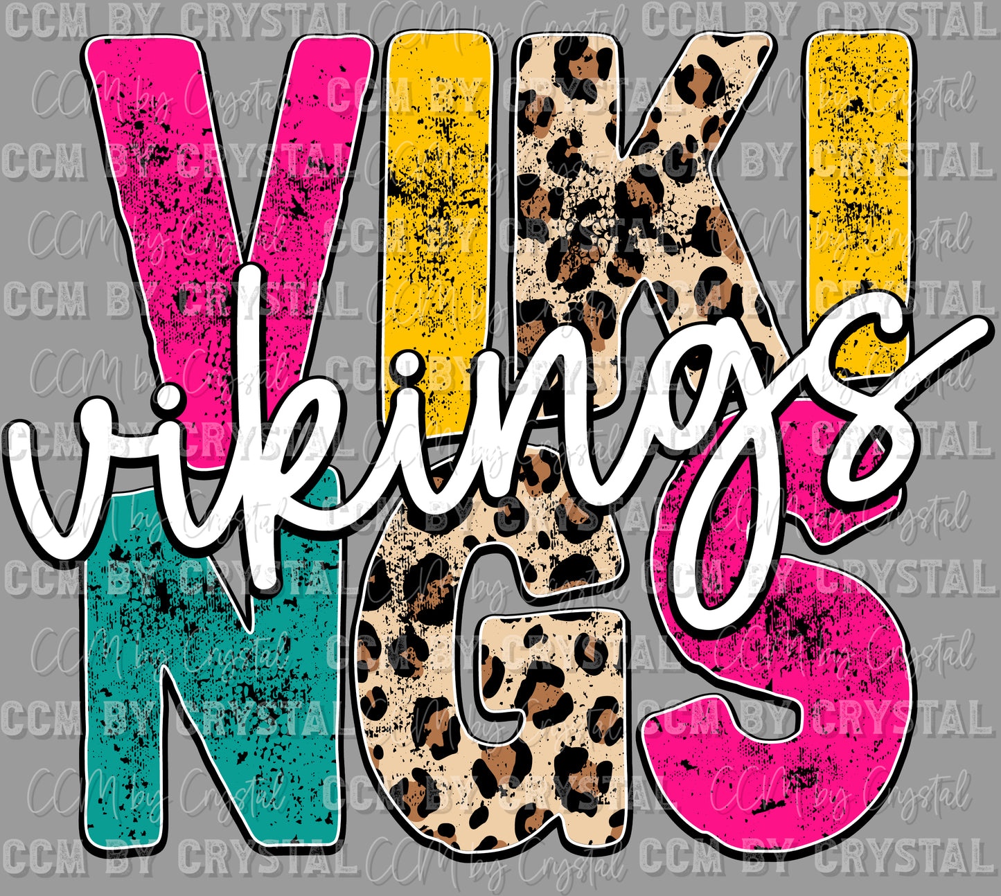 Vikings Mascot Ready to Press Transfer DTF Transfer Sublimation Transfer