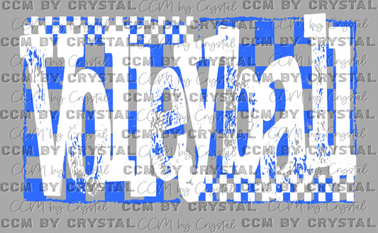 Blue Volleyball Ready to Press DTF Transfers