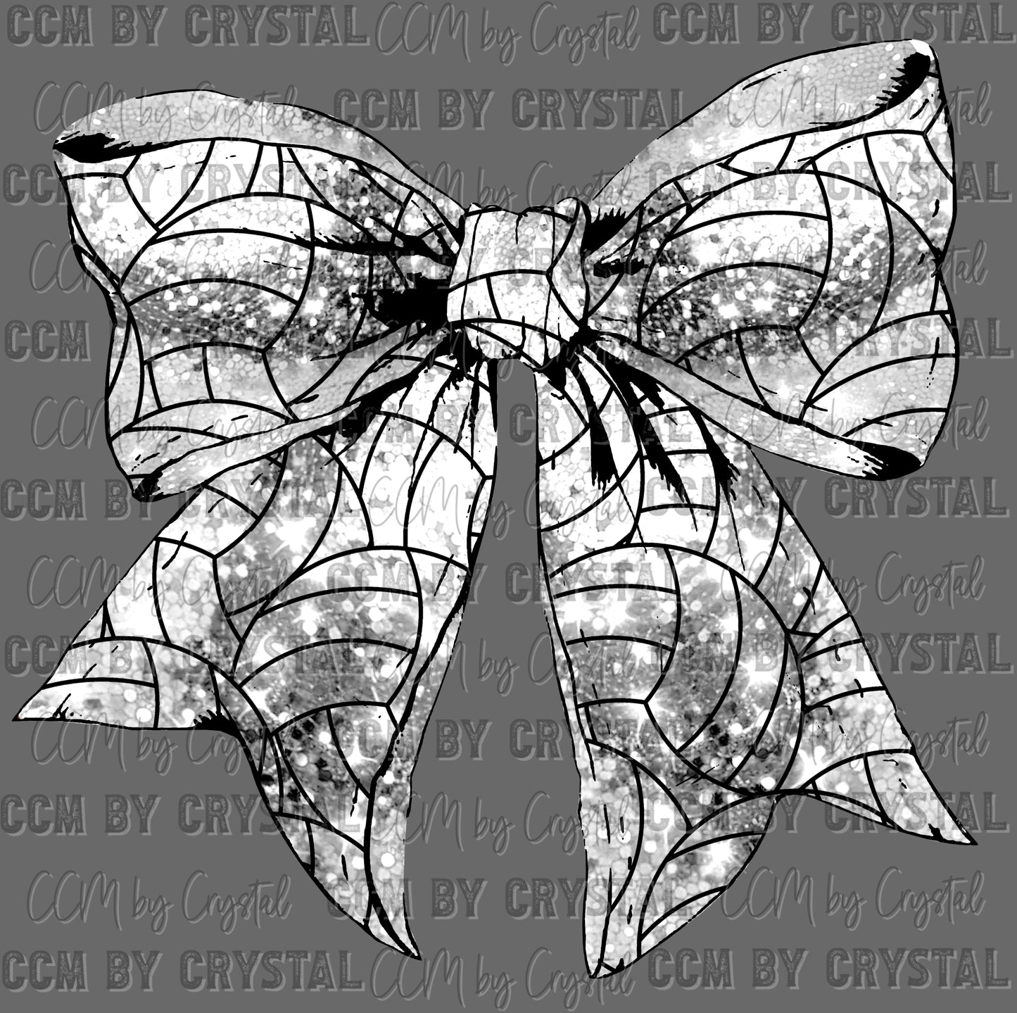 Volleyball Bow Faux Sequins Ready to Press Transfer DTF Transfer Sublimation Transfer