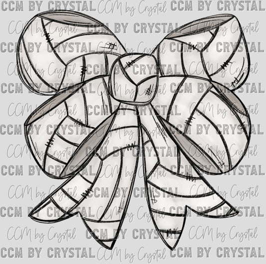 Volleyball Bow Ready to Press Transfer DTF Transfer Sublimation Transfer