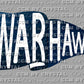 Warhawks Pennant Navy White Ready to Press Transfer DTF Transfer Sublimation Transfer