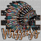 Warriors Faux Rhinestone Effect Ready to Press Transfer DTF Transfer Sublimation Transfer)