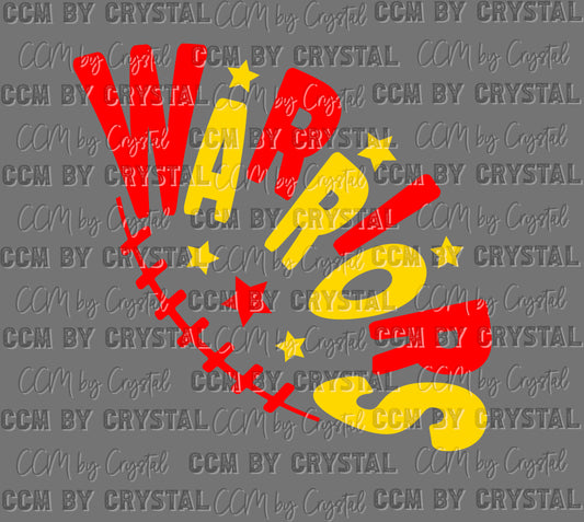 Warriors Football Ready to Press Transfer DTF Transfer Sublimation Transfer