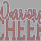 Warriors Cheer 2-Color Approximately 11" wide Spangle Transfer