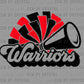 Warriors Cheer Ready to Press Transfer DTF Transfer Sublimation Transfer