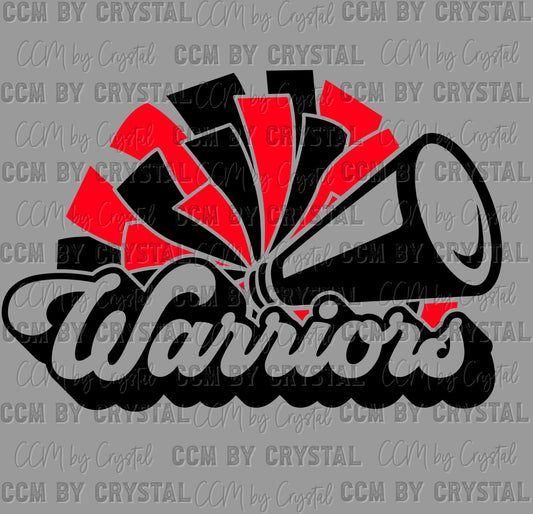 Warriors Cheer Ready to Press Transfer DTF Transfer Sublimation Transfer