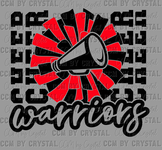 Warriors Cheer Ready to Press Transfer DTF Transfer Sublimation Transfer