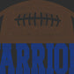 Warriors Football 2-Color Approximately 11" Wide Spangle Transfer