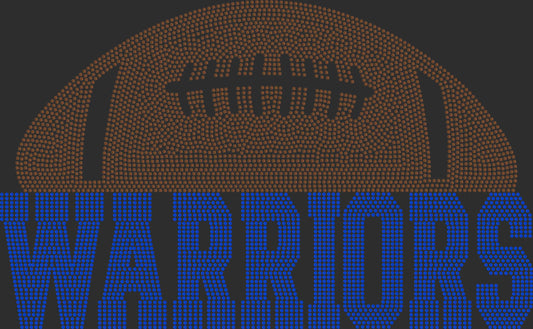 Custom Your Mascot Football 2-Color Approximately 11" Wide Spangle Transfer