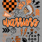Let's Go Warriors Orange Sports Mascot Ready to Press Transfer DTF Transfer Sublimation Transfer