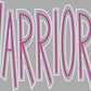 Warriors 2-Color Approximately 11"X7.75" Spangle Transfer