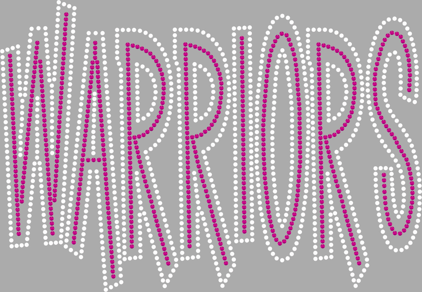 Warriors 2-Color Approximately 11"X7.75" Spangle Transfer