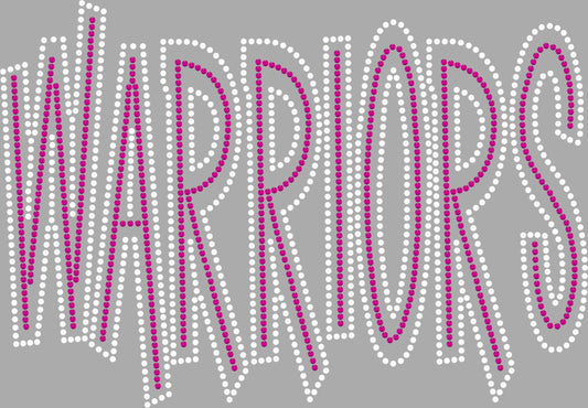 Warriors 2-Color Approximately 11"X7.75" Spangle Transfer