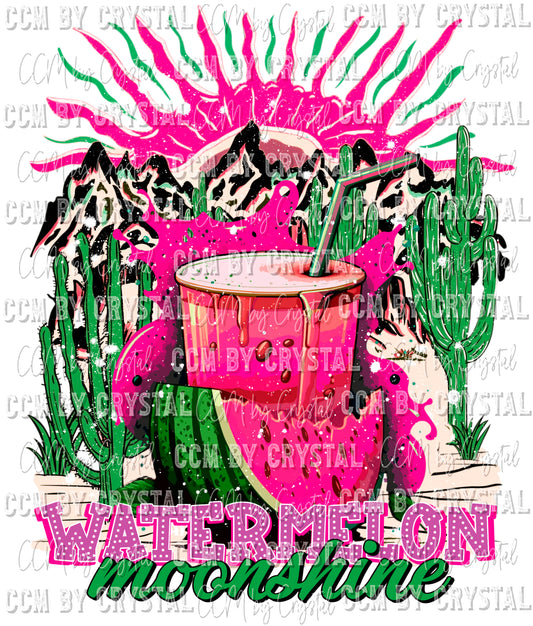 Watermelon Moonshine Summer Summertime Ready to Press Transfer