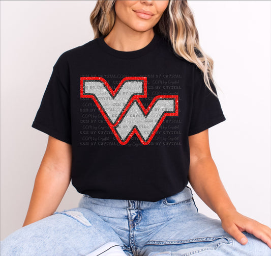 Victoria West Warriors Faux Glitter T-Shirt