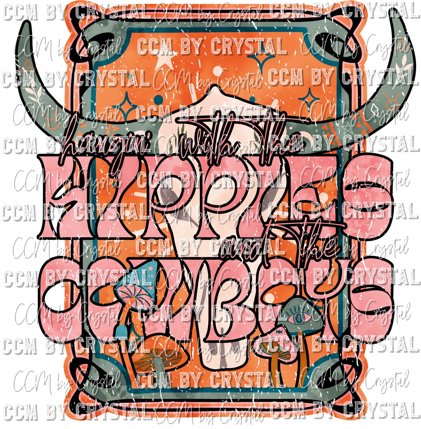 Western Hippies Ready To Press Transfer DTF Sublimation
