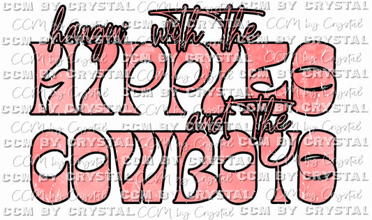 Western Pink Hippies Ready To Press Transfer DTF Sublimation