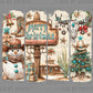 Western Merry Christmas Snowman Ready to Press Transfer DTF Transfer Sublimation Transfer