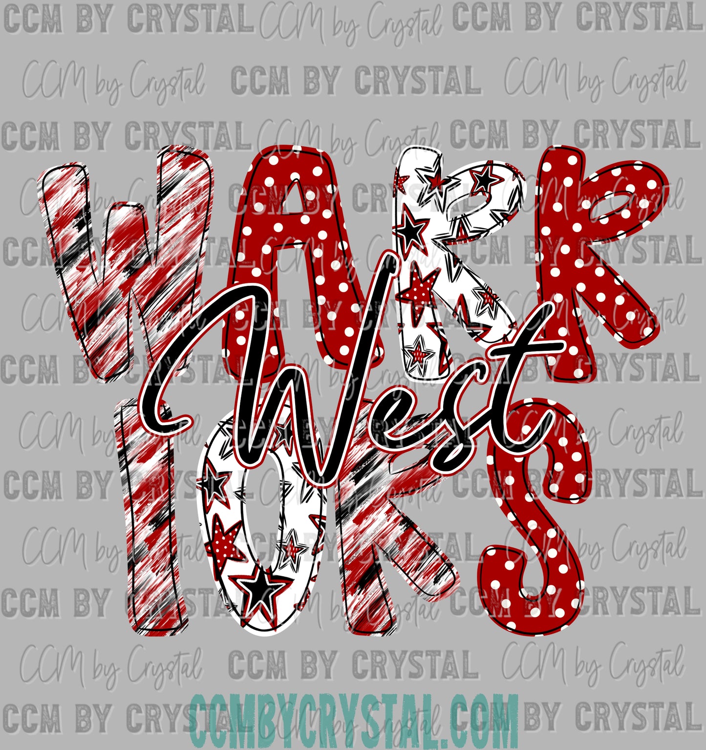 Victoria West Warriors Ready to Press Transfer DTF Transfer Sublimation Transfer
