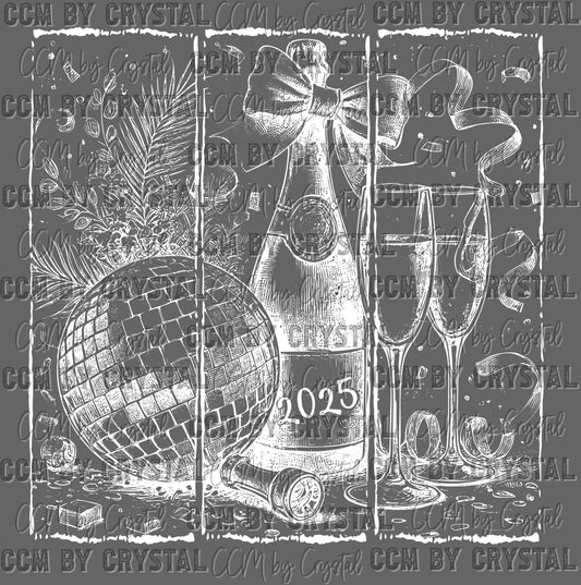 New Year Celebration Ready to Press Transfer DTF Transfer Sublimation Transfer
