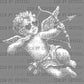 Cupid Valentines Day Ready to Press Instant Peel DTF Transfers