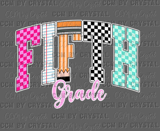 Fifth Grade Back to School Ready to Press Transfer DTF Transfer