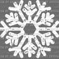 Snowflake Distressed Winter Christmas Ready to Press Transfer
