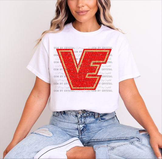 Victoria East Titans Faux Glitter T-Shirt
