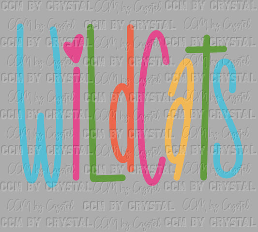 Wildcats Colorful DTF Transfer Sublimation Transfer