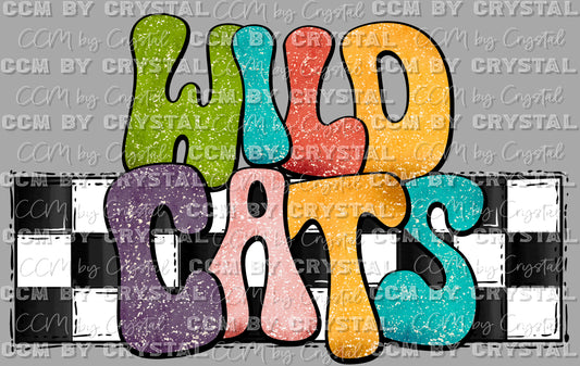 Wildcats Mascot Ready to Press Transfer DTF Transfer Sublimation Transfer