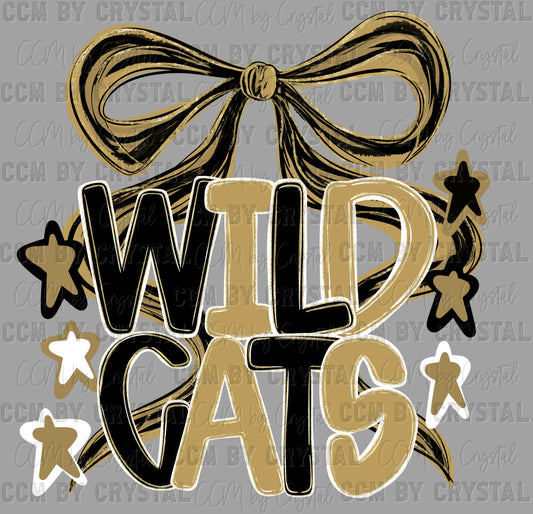 Yorktown Wildcats Mascot Ready to Press Transfer DTF Transfer Sublimation Transfer