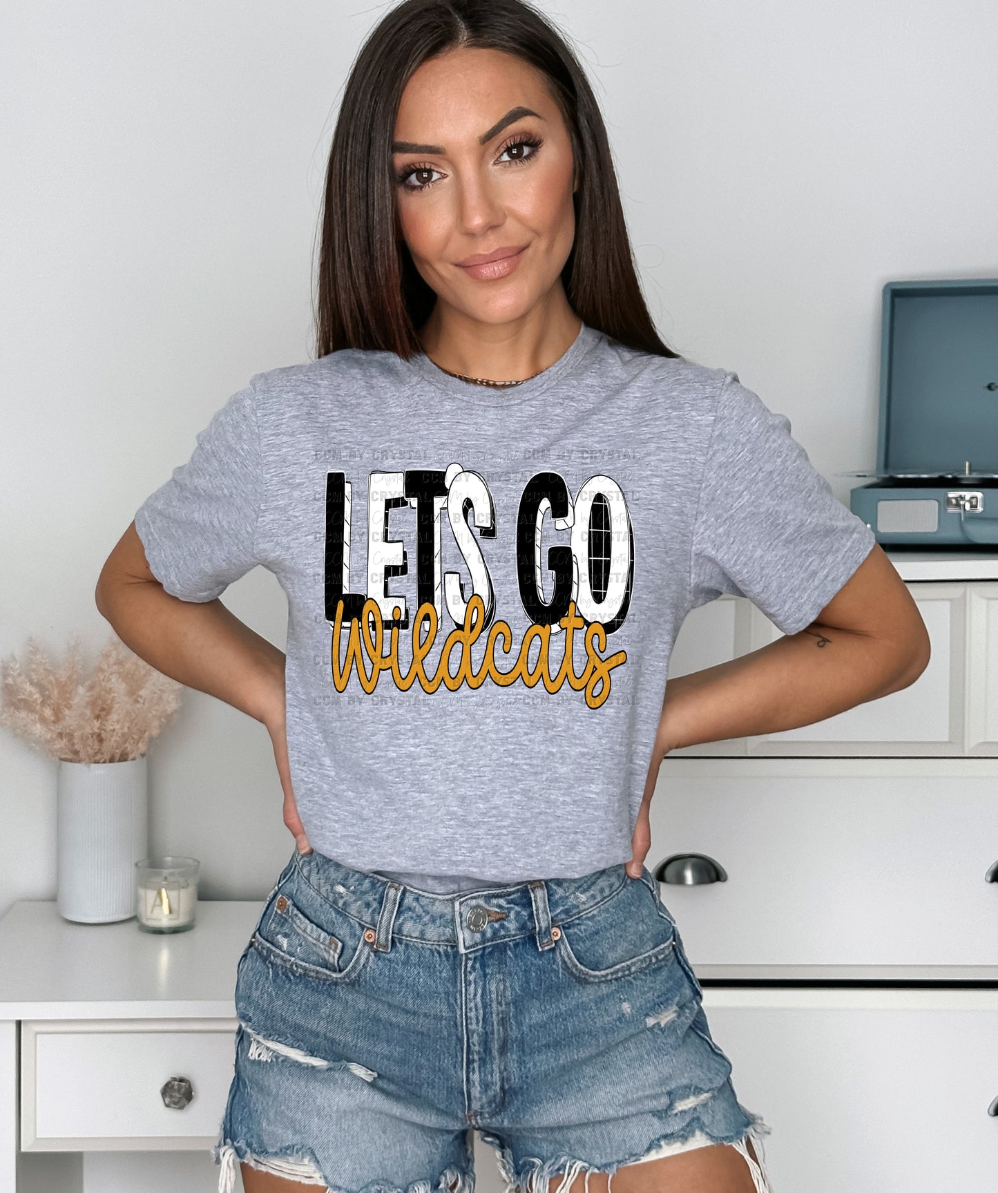 Black Gold Lets Go Wildcats T Shirt
