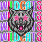 Wildcats Colorful Mascot Ready to Press Transfer DTF Transfer Sublimation Transfer