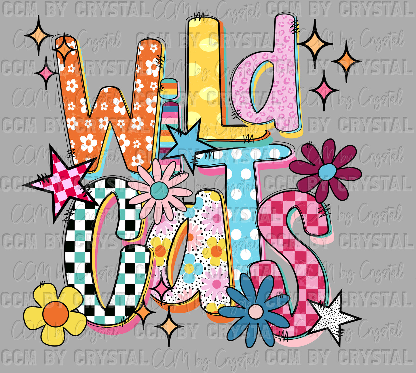 Wildcats Funky DTF Transfer Sublimation Transfer