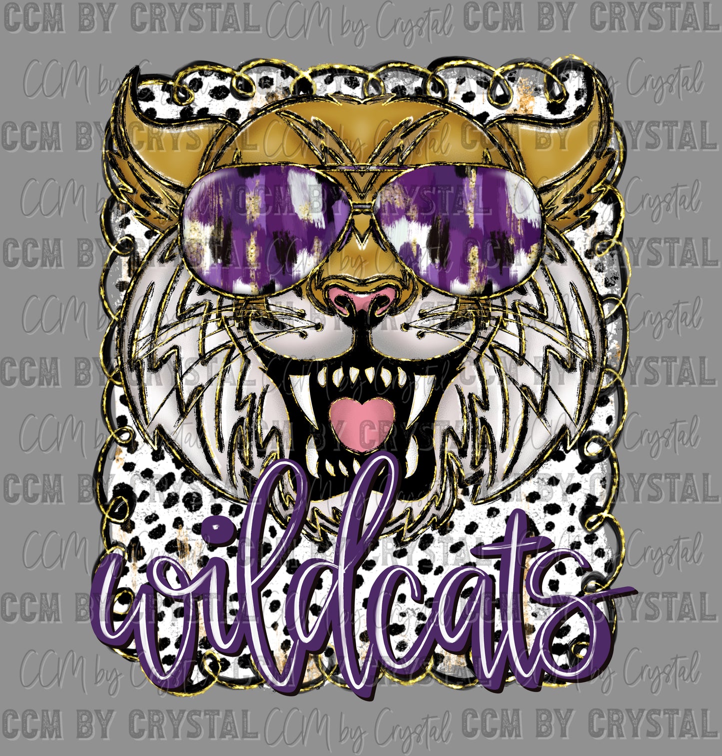 Wildcats Purple DTF Transfer Sublimation Transfer