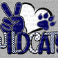 Peace Love Wildcats Sports Mascot Ready to Press Transfer DTF Transfer Sublimation Transfer