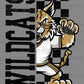 Wildcats Grunge Checkered Sports Mascot Ready to Press Transfer DTF Transfer Sublimation Transfer