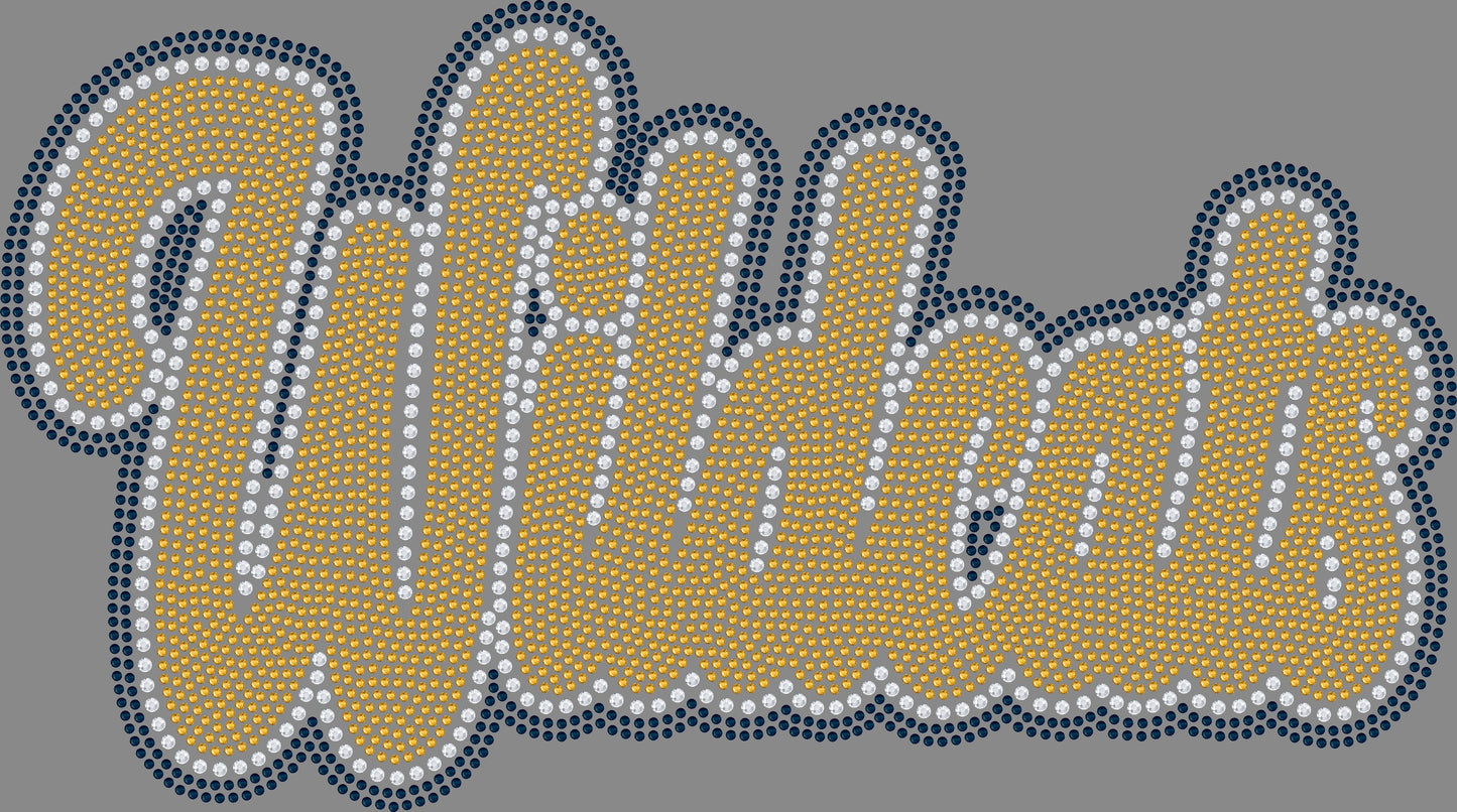 Wildcats Approximately 11" wide 3 Color Spangle Transfer