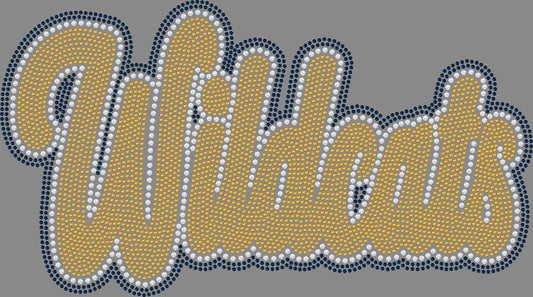 Wildcats Approximately 11" wide 3 Color Spangle Transfer