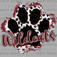 Wildcats Paw Ready to Press Transfer DTF Transfer Sublimation Transfer