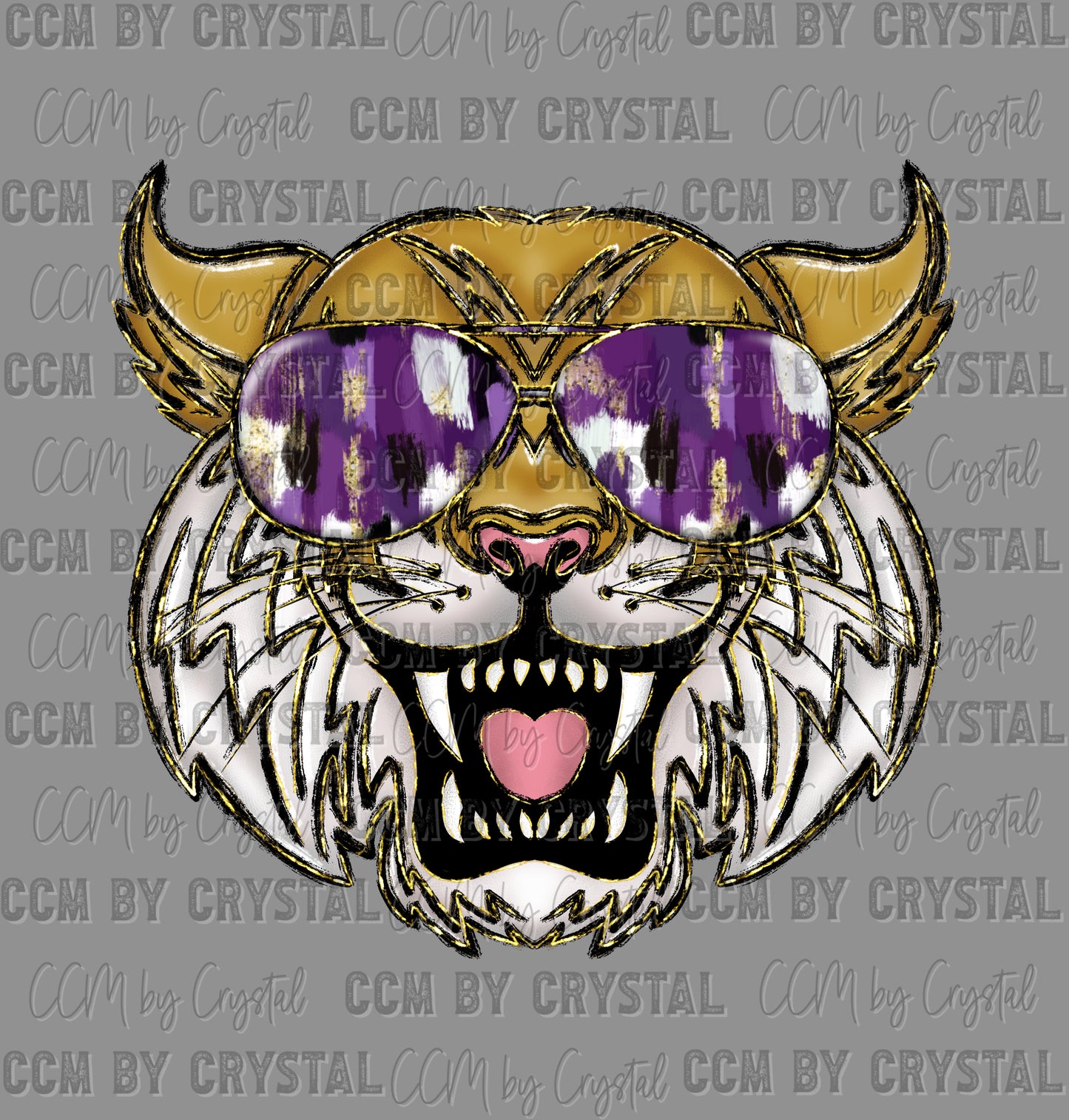 Wildcats Purple Pocket DTF Transfer Sublimation Transfer