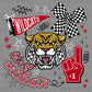 Warriors Red Pennant Football Ready to Press Transfer DTF Transfer Sublimation Transfer