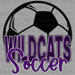 Wildcats Soccer Purple Ready to Press Instant Peel DTF Transfers Sublimation Transfers