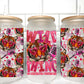 Wild Thing You Make my Heart Sing Valentines Day Tiger UV Transfer 16oz Libby Glass Can Wrap Ready to Apply