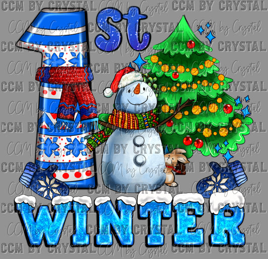 My 1st Winter Christmas Ready to Press Transfer DTF Transfer Sublimation Transfer